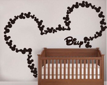 Lovely Mouse Customised Name Decal For Nursery